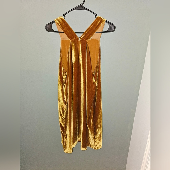 Ann Taylor LOFT Gold Velvet Dress - Picture 5 of 5